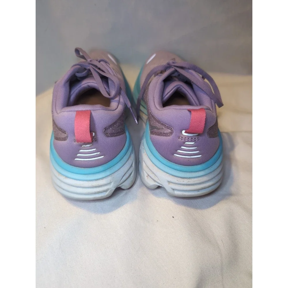 HOKA ONE ONE Women's Bondi 8 Running Shoe 1127952 Chalk Violet Pastel Lilac 8.5B